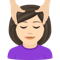 Woman Getting Massage- Light Skin Tone emoji on Emojione